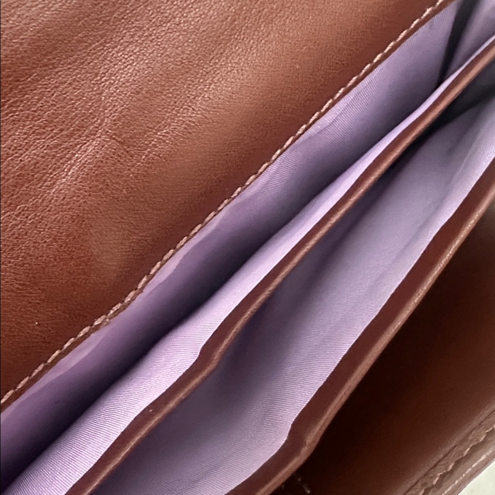 Coach Soho Brown Leather Tri Fold Vintage Wallet - Picture 7 of 13